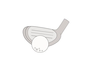 Golf Club with Ball Cookie Cutter