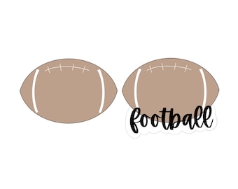 Football with or without Font Cookie Cutter