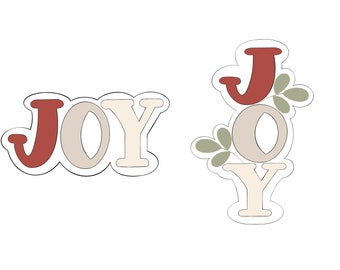 Joy or Joy with Greenery Cookie Cutter