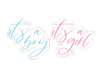 It's A Boy or It's A Girl Plaque Cookie Cutters