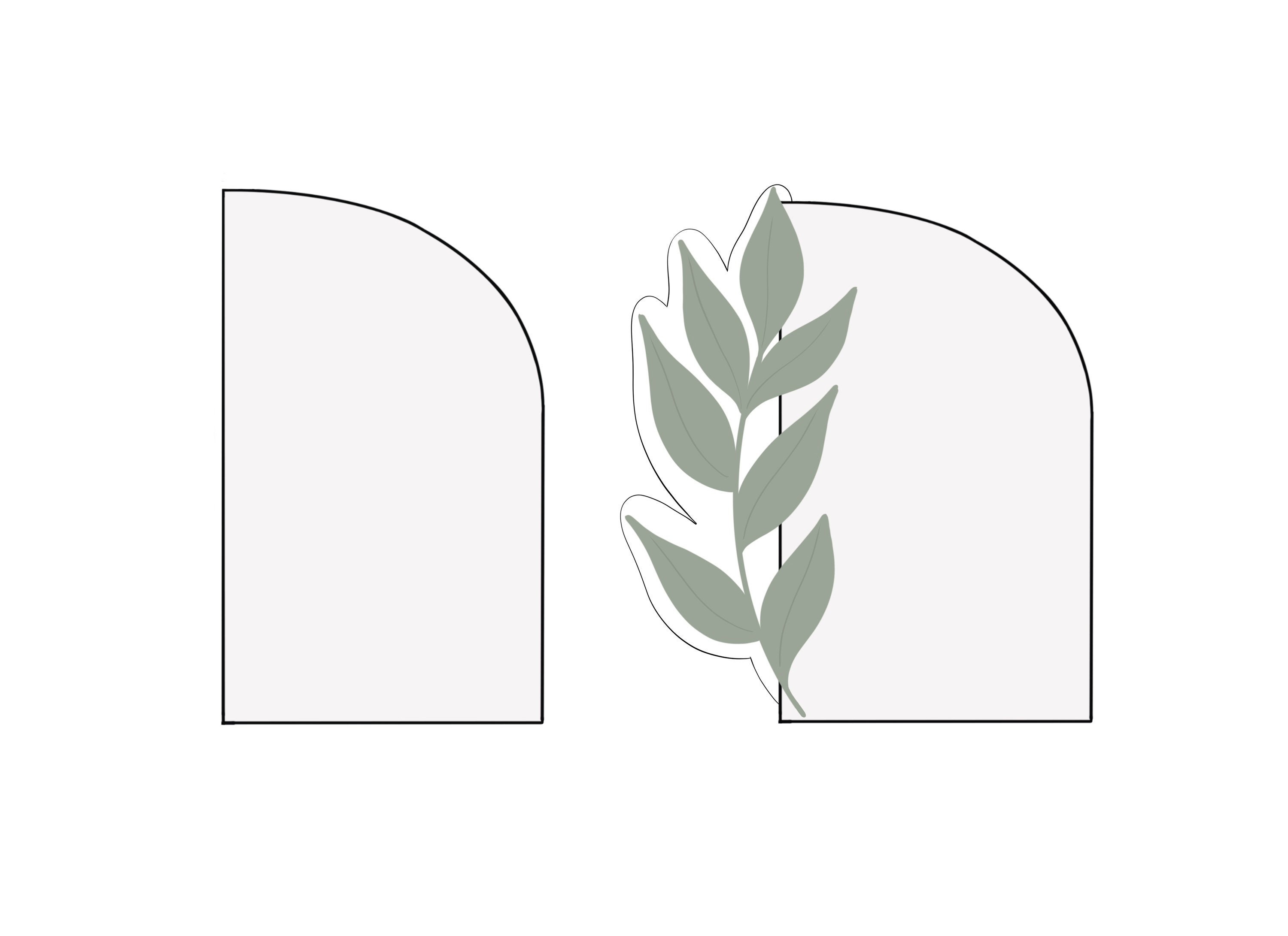 Half Arch Plaque or Half Arch Plaque With Leaf Cookie Cutter - Etsy
