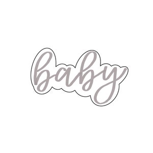 Baby Font Plaque Cookie Cutter