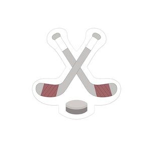 Hockey Sticks with Puck Cookie Cutter