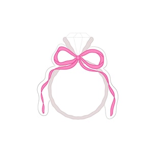 Wedding Ring With Bow Cookie Cutter