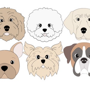 Golden Doodle, Bichon, Lab, Frenchie/Boston Terrior, Yorkie, or Boxer Dog Face Cookie Cutters