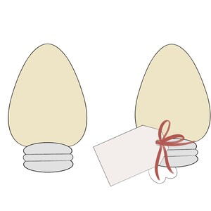 Christmas Bulb with or without Tag Cookie Cutter