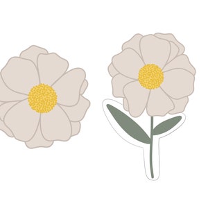 Flower 2 or Flower 2 with Stem Cookie Cutter