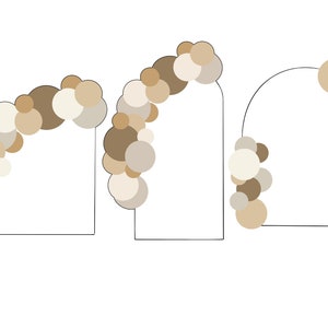 Ballon Garland Plaques 1, 2 of 3 Cookie Cutter