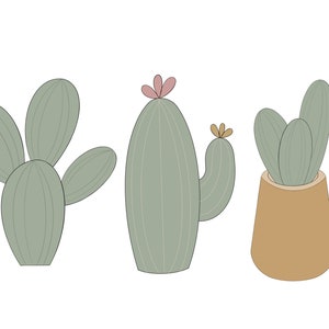 Cactus 1, Cactus 2, or Potted Cactus Cookie Cutter