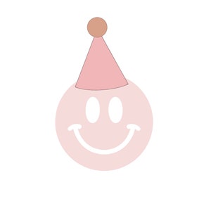 Smiley With Party Hat Cookie Cutter - Etsy