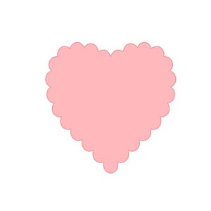Scalloped Heart 2 Cookie Cutter