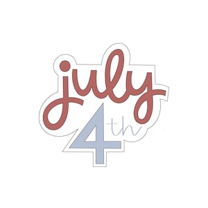 July 4th Plaque Cookie Cutter