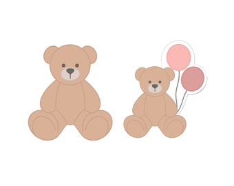 Bear or Bear with Balloons Cookie Cutter