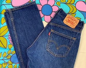 Dark Wash Levis - Etsy