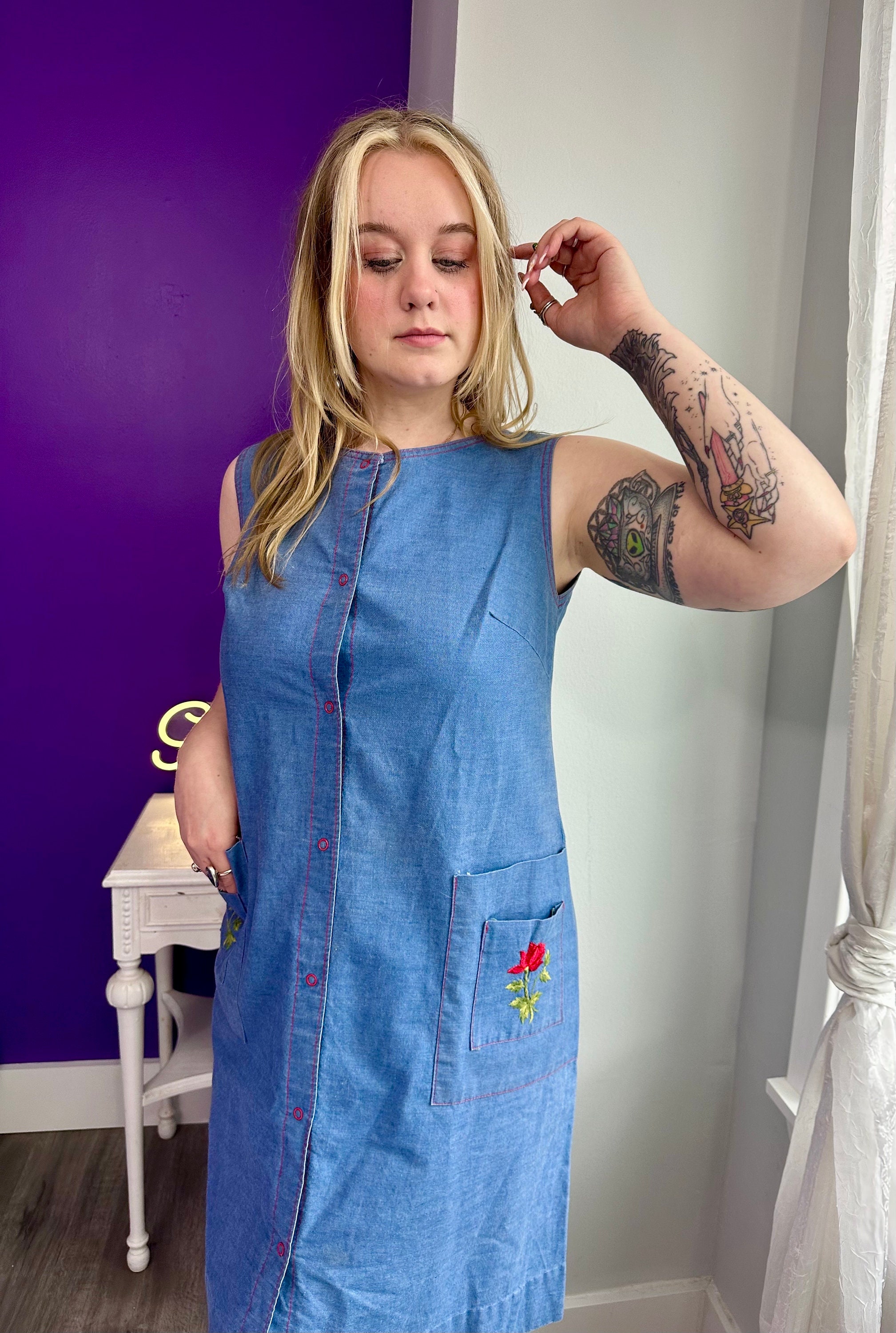 Denim hotsell house dress