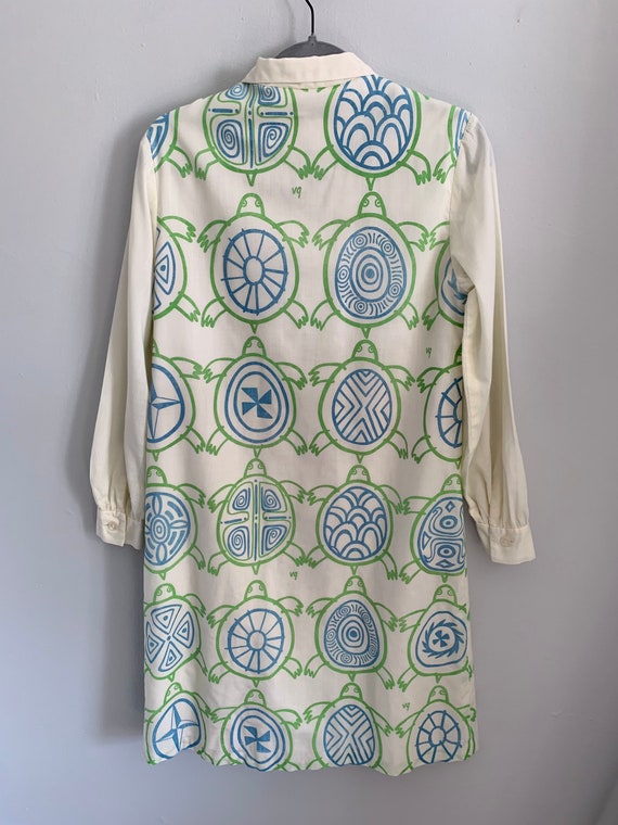 Women’s Vintage 70s Vested Gentress Dress. Turtle… - image 2