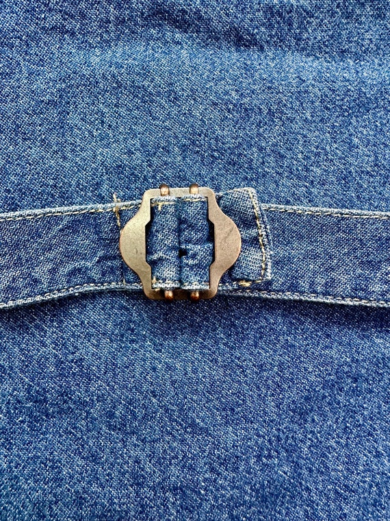 Vintage Denim Vest. Vintage 90s Ladies Jean Vest.… - image 3