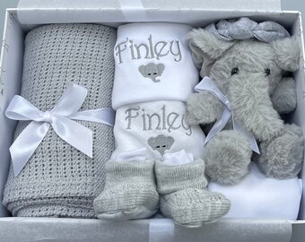 Baby Boy Personalised Luxury Gift Hamper, Keepsake Box, Baby Present for Baby Shower, New Parents, Newborn, New arrival, Girl, Unisex