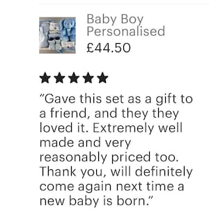 Baby Boy Personalised Luxury Gift Hamper, Keepsake Box, Baby Present for Baby Shower, New Parents, Newborn, New arrival, Girl, Unisex image 9