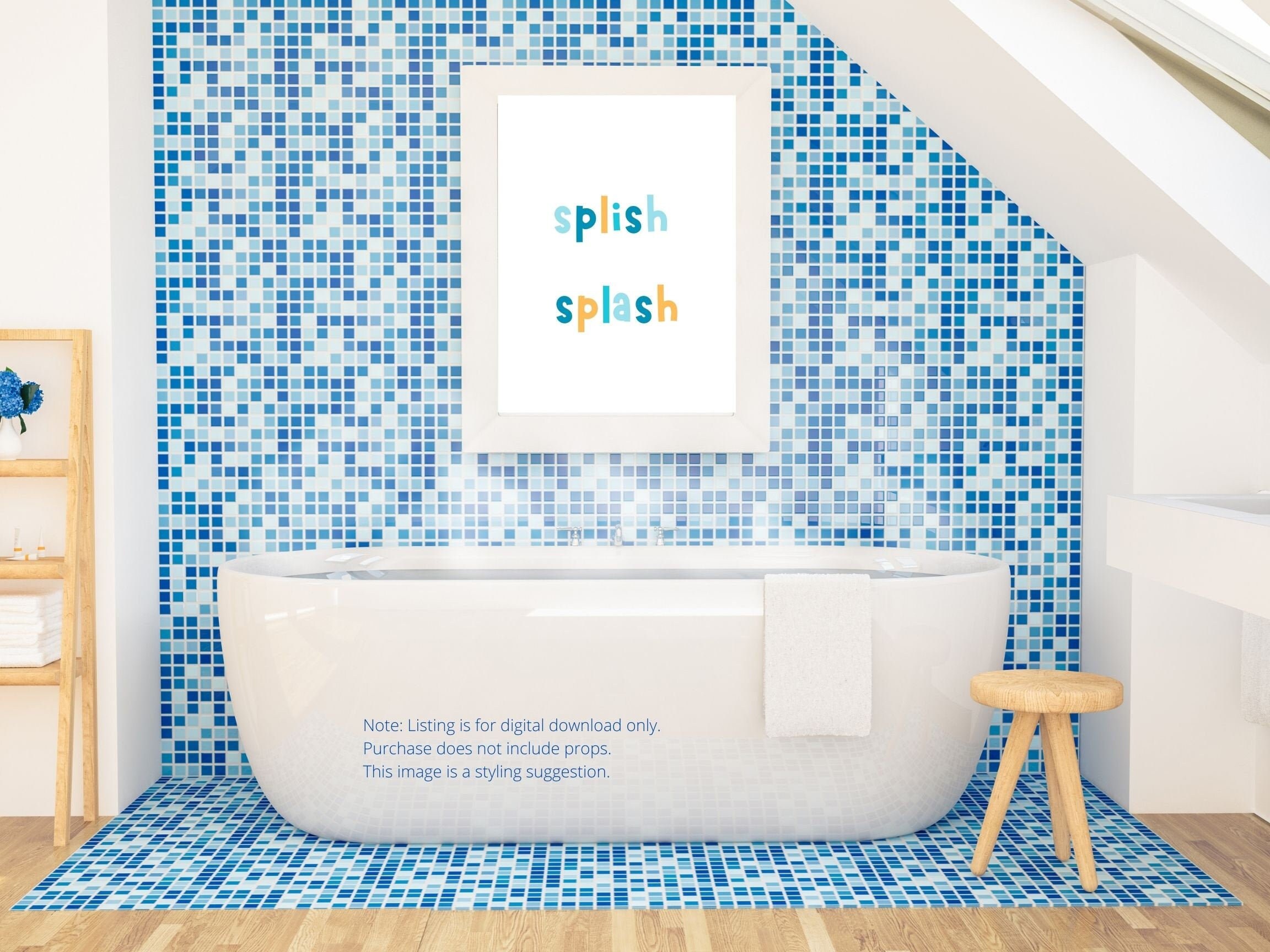 Bathroom Wall Art Splish Splash Etsy