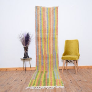 Moroccan Runner Rug Berber Handmade Rug Wool Rug Entryway Rug  Hallway Rug Boujaad Rug  325 x 75 Cm 10.6 x 2.4 Ft