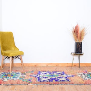 Vintage Boujaad Rug: Handmade Moroccan Berber Wool Rug (250 x 80 cm)