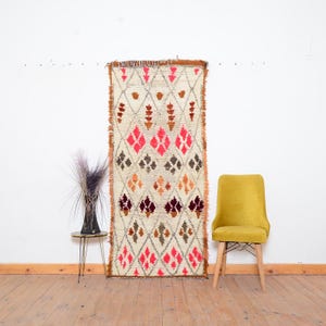 Vintage Azilal Rug Runner Handmade Rug Moroccan Wool Rug Berber Runner Rug Area Vintage Rug