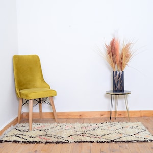 Fabulous Beni Ourain Moroccan Rug 5.5 x 2.2 Feet Wool Moroccan Rug , Moroccan Rug Carpet , Vintage Moroccan Rug , berber rug 170 x 70 cm