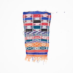Handwoven Boujaad Rug: Small Moroccan Berber Rug, Bohemian Decor
