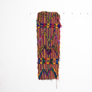 Handwoven Boujaad Rug: Small Moroccan Berber Rug, Bohemian Decor