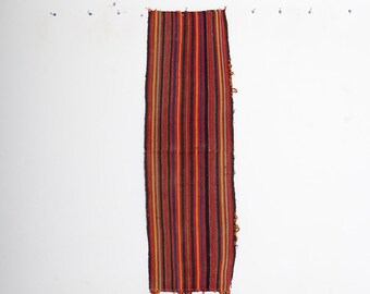 Small Moroccan Berber Rug, Striped Wool Boujaad Rug