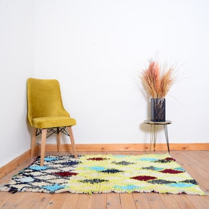 Vintage Beautiful Azilal Rugs, Genuine Wool Rugs, Handmade Moroccan Azilal Rugs, Berber Carpets, Area rugs, Tapis Marocain
