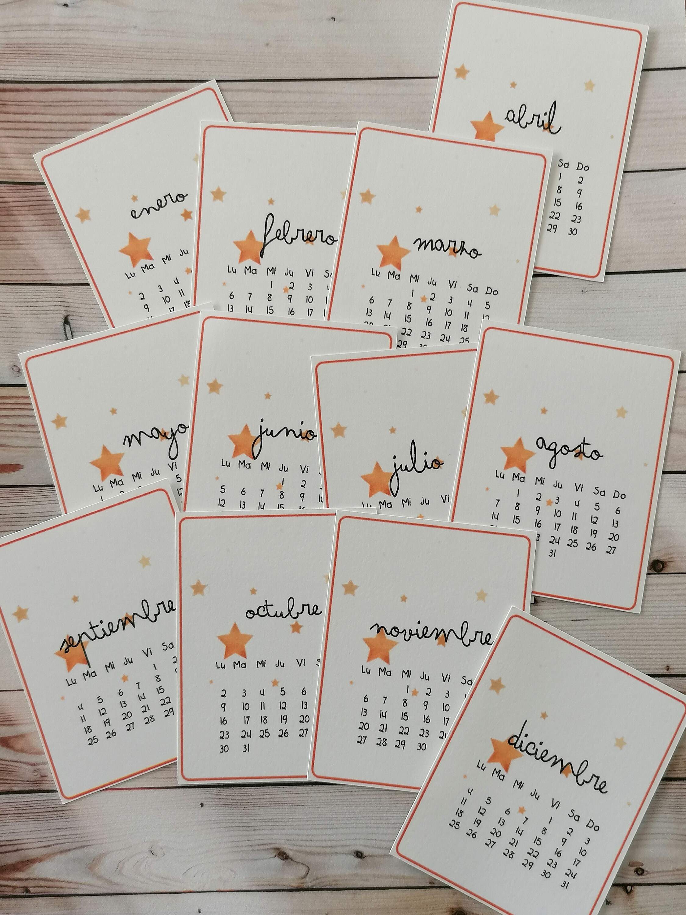 Calendar 2023 Mini Calendars Months 2023 Small Calendars - Etsy
