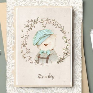 Handgemaakte geboortekaart - Gepersonaliseerd babyshowercadeau - Babybedankkaartjes - Cadeaus voor nieuwe moeders