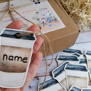 Etichette personalizzabili fatte a mano - Decorazione regalo - Idee originali per album fotografici e album di ritagli - Regali personalizzati