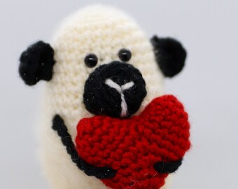Crochet Sheep Amigurumi Pattern, Heart Ewe Toy (Digital Download)