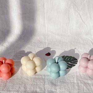 Mini Bubble Candle – Handmade Aesthetic Soy Wax Candle for Home Decor & Gifts