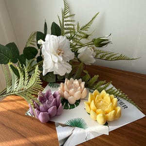 Lotus Blossom Candle – Handmade Flower Candle
