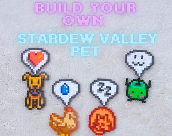 Build Your Own Stardew Valley Pet with Mood Bubble Keychain / Magnet / Charm / Pin