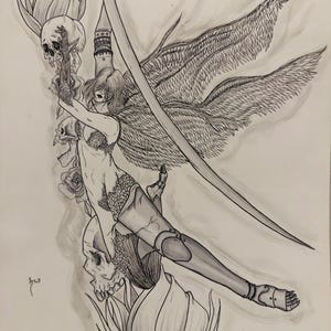 Malenia Blade of Miquella Elden Ring Original Fan Art Drawing