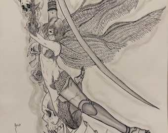 Malenia Blade of Miquella Elden Ring Original Fan Art Drawing
