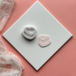 NIEUW harttaartvormvorm met zijprofiel | Embossing klei uitstekers | Uitsteekvormpjes voor polymeerklei