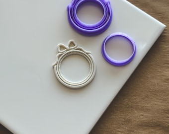 Circle Bow Frame Clay Cutter | Frame Clay Cutters | Unique Cutters for Polymer Clay