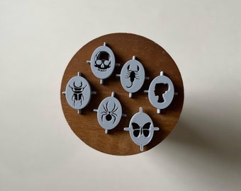 Polymer Clay Stamps | Oval Series Clay Stamps | Embossing Clay Stamp
