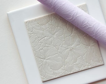 Fine-line Floral Texture Resin Roller | Texture Roller For Polymer Clay | Embossing Roller