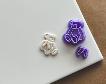 Teddy Bear Clay Cutter | Cute Clay Cutters | Unique Cutters for Polymer Clay