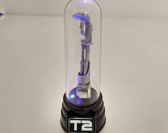 Terminator 2 the judgment day miniature endo arm w/blue light stand Movie Prop Replica