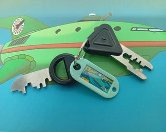 Futurama Planet Express Ship Metal Key Keys with Keychain Keyring