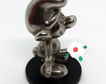 Never Produced Peace & Love Smurf Heavy Metal Figure With Big Willy