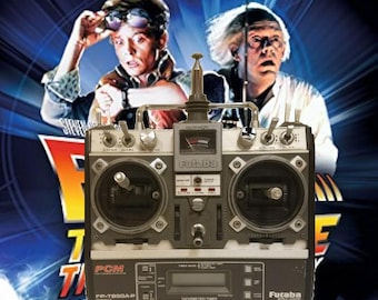 Back To The Future doc's Futaba Pcm Rc Replacement Parts for FP-T8SGA-P or FP-T8SGH-P Stick control Frame - Power Indicator Frame and Glass
